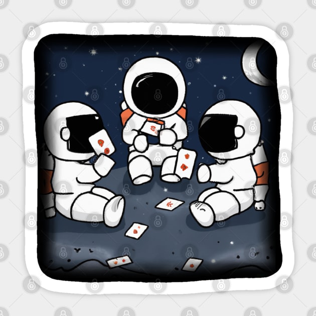 Astronaut playing cards clearance
